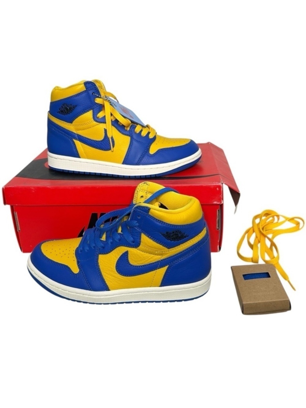 Nike Air Jordan Women's Retro 1 High OG Varsity Maize Game Royal Sz 7 FD2596-700